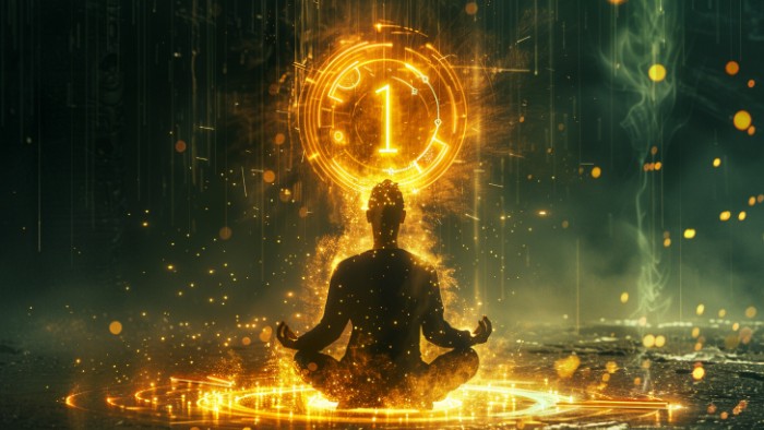 Méditation et manifestation spirituelle illustrant le pouvoir créateur de l'heure miroir 01h10