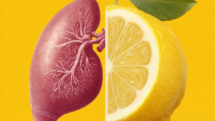 Citron frais coupé en deux illustrant les bienfaits du citron sur la santé et son lien supposé avec la rate