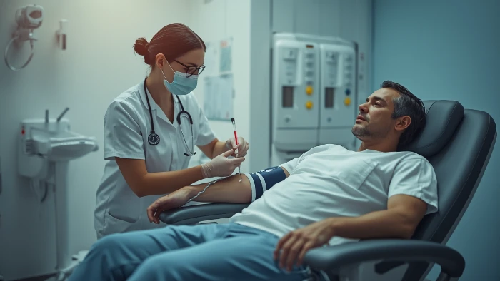 Procédure de saignée thérapeutique pour traiter l'hémochromatose et améliorer le sommeil