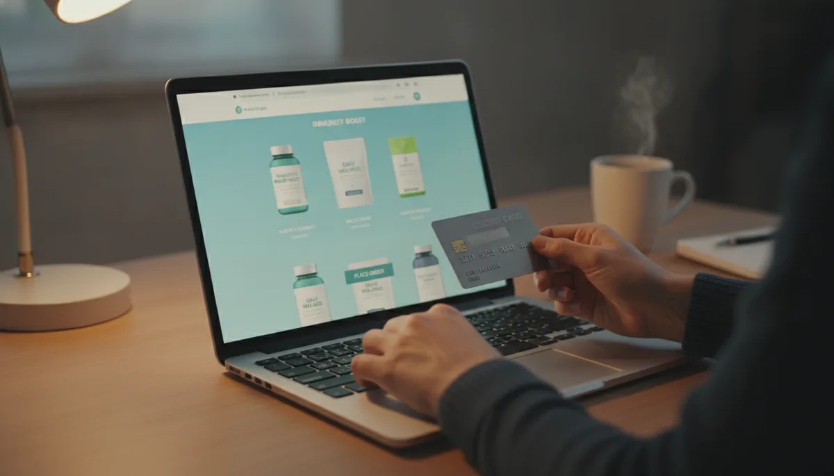 Achat d'un complément sommeil en ligne le soir, illustrant le prix et la vente exclusive de Sédamin sur internet